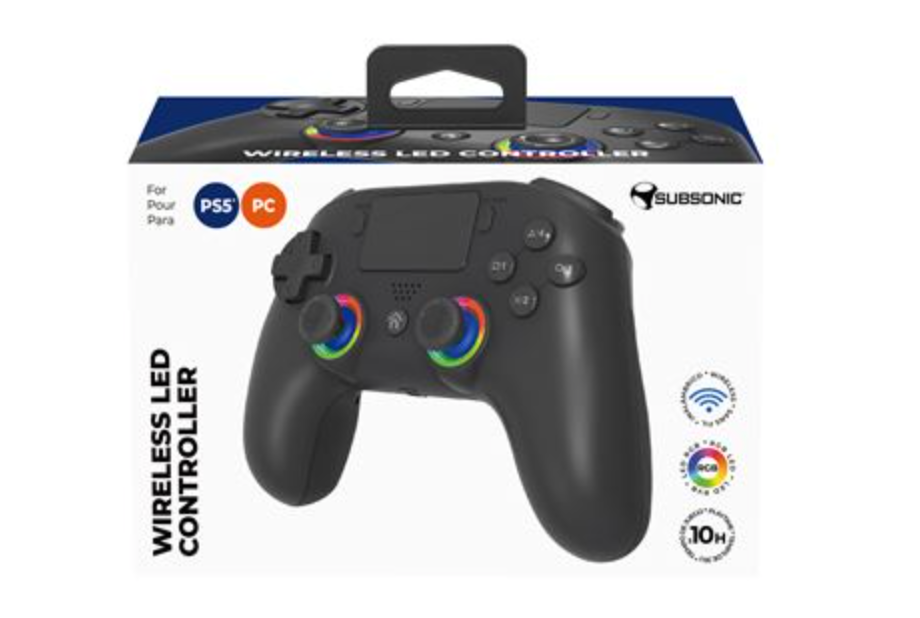 Subsonic SA5716-1 Wireless Controller – Black – for PS5 and PC