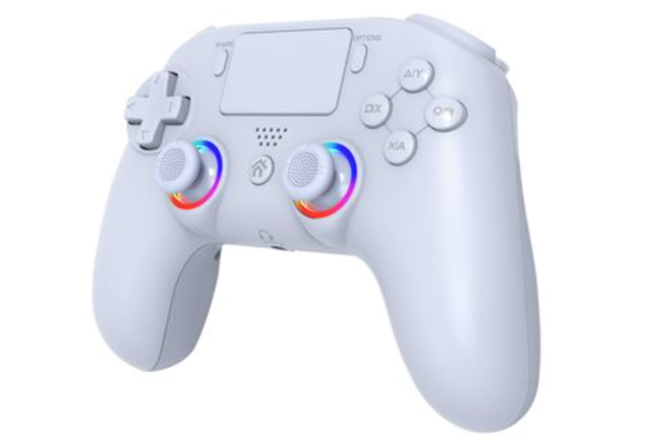 Subsonic Wireless Controller – White – for PS4 and PC